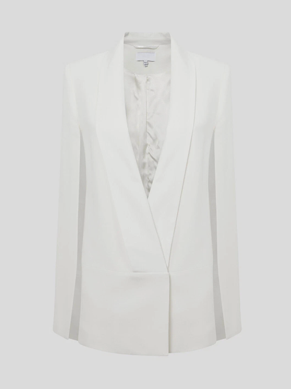 Cape Loose Solid Color Split-Joint V-Neck Blazer