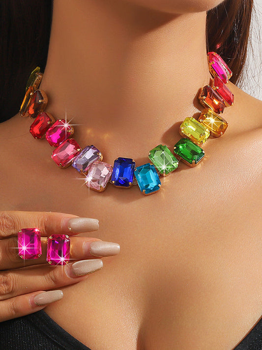 Chains Contrast Color Necklaces Accessories