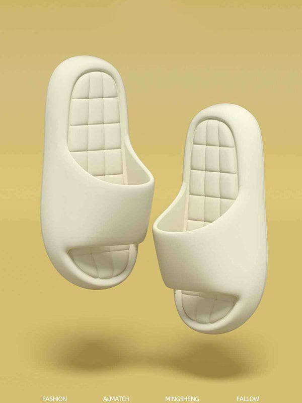 Open Toe Solid Color Platform Shoes Slippers